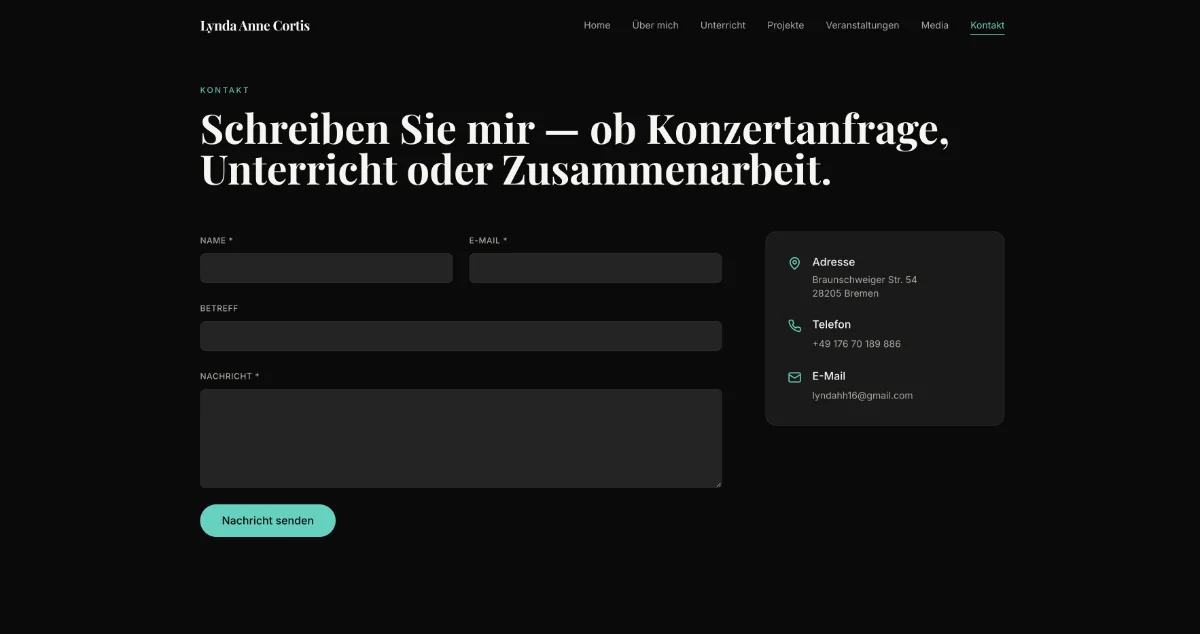 Lynda Anne Cortis — Website & CMS — 3