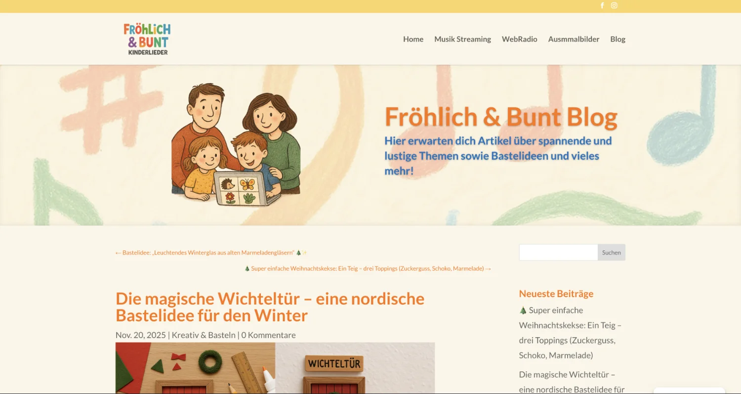 Fröhlich & Bunt — Website & WordPress plugin — 2