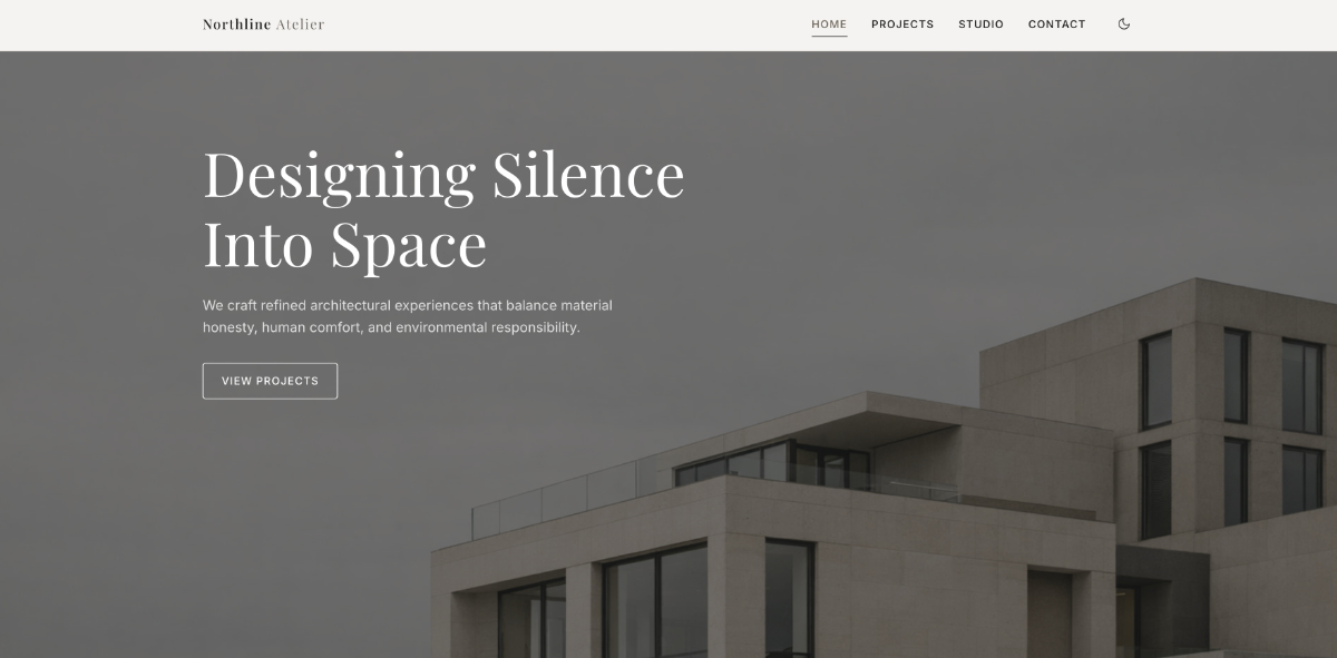 Northline Atelier — Website Design & Frontend Development — 1